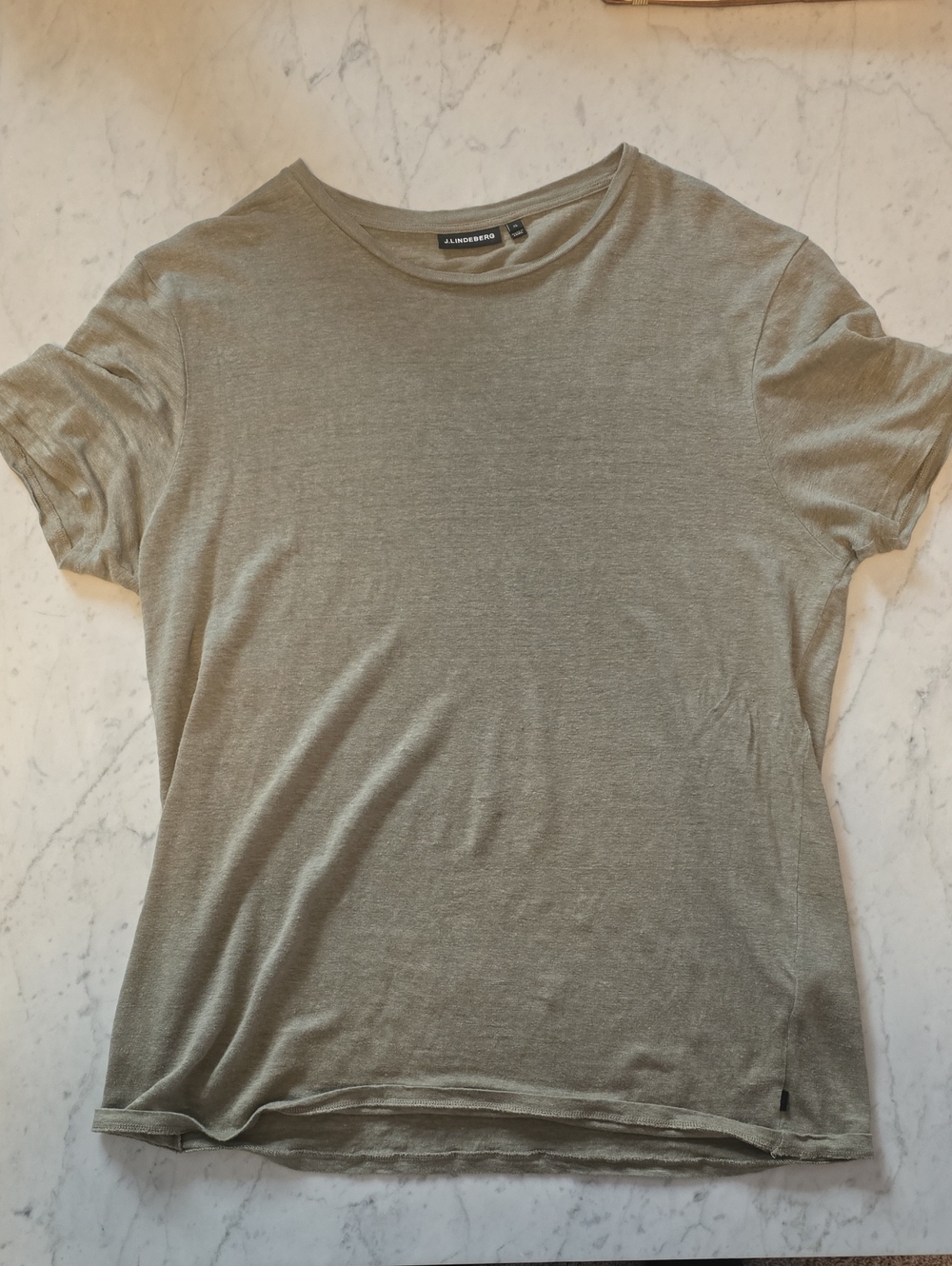 J.Lindeberg Olive Green Crewneck T-Shirt